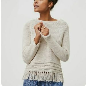 LOFT braided sweater